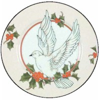 Christmas Holly Dove by Fitz and Floyd