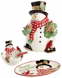 Holly Berry Snowman by Fitz and Floyd