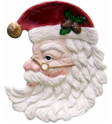 Wood Carved Santa by Fitz and Floyd