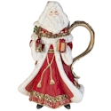 Fitz and Floyd Yuletide Holiday Santa Pitcher