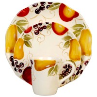 Set
Of 4 Vintage Noritake Andrea Pattern Dinnerware Berry Fruit