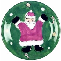 Festive Green Santa by Gibson