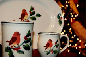 American Christmas Robin by Hartstone Pottery