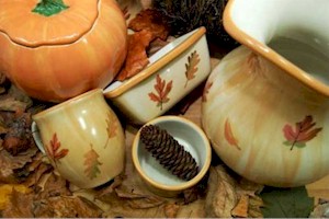 Autumn Leaves by Hartstone Pottery