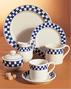 Checkmates Blue by Hartstone Pottery
