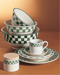 Checkmates Green by Hartstone Pottery