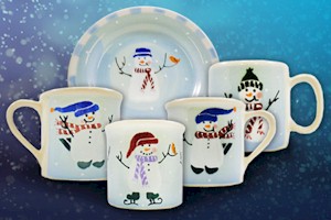 Snow People by Hartstone Pottery