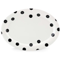 Lenox All in Good Taste Deco Dot Black by Kate Spade Oval Platter