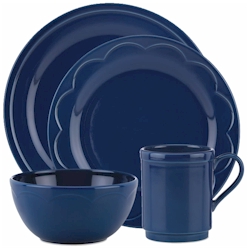 Discontinued Lenox All in Good Taste Sculpted Scallop Navy Dinnerware by Kate  Spade