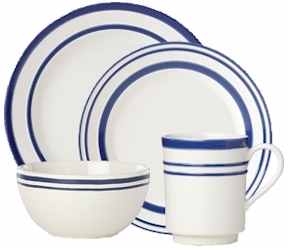 Lenox All in Good Taste Sculpted Stripe Cobalt by Kate Spade