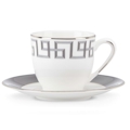 Lenox Darius Silver by Brian Gluckstein Demitasse Cup & Saucer