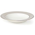 Lenox Pleated Colors Grey Rimmed Pasta/Soup Bowl