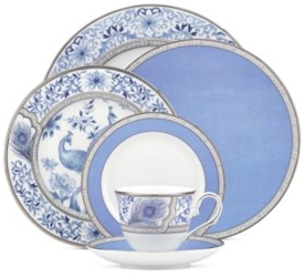 Discontinued Lenox Sapphire Plume Fine China by Marchesa
