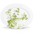 Lenox Toile Tale Chartreuse by Scalamandre Oval Platter