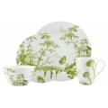 Lenox Toile Tale Chartreuse by Scalamandre