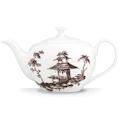 Lenox Toile Tale Chocolate by Scalamandre Teapot