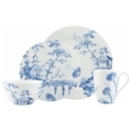 Lenox Toile Tale Sky Blue by Scalamandre