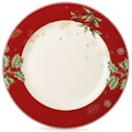 Lenox Treasured Traditions Red Dinner Plate