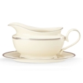 Lenox Tuxedo Platinum Sauce Boat & Stand