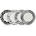 Mikasa Color Studio Black/Platinum Animal Print Accent Plate