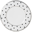 Mikasa Color Studio Black/Platinum Dots Accent Plate