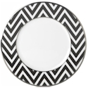 Mikasa Color Studio Black/Platinum Zigzag Accent Plate