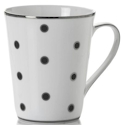 Mikasa Color Studio Black/Platinum Dots Mug