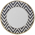 Mikasa Color Studio Blue/Gold Zigzag Accent Plate
