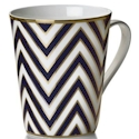 Mikasa Color Studio Blue/Gold Zigzag Mug