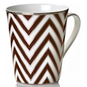 Mikasa Color Studio Brown/Gold Zigzag Mug
