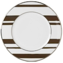Mikasa Color Studio Brown/Platinum Stripe Accent Plate