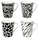 Mikasa Color Studio Brown/Platinum Animal Print Mug