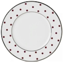 Mikasa Color Studio Fuschia/Platinum Dots Accent Plate