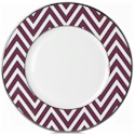 Mikasa Color Studio Fuschia/Platinum Zigzag Accent Plate