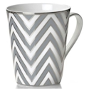 Mikasa Color Studio Gray/Platinum Zigzag Mug