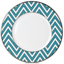 Mikasa Color Studio Light Blue/Platinum Zigzag Accent Plate