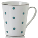 Mikasa Color Studio Light Blue/Platinum Dots Mug