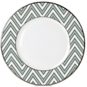 Mikasa Color Studio Turquoise/Platinum Zigzag Accent Plate