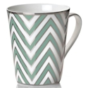 Mikasa Color Studio Turquoise/Platinum Zigzag Mug