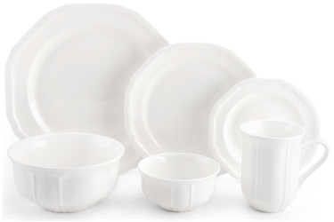 Set Mikasa Antique White 45-Piece Mikasa Antique White Bone Dinnerware Mika...