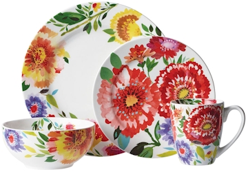 Kim Parker for Gourmet Basics by Mikasa Zinnia Garden