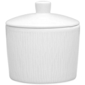 Noritake WoW (White-on-White) Swirl Sugar Bowl