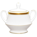 Noritake Charlotta Gold Sugar Bowl with Lid