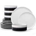 Noritake ColorStax Stripe Black Dinnerware Set