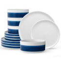 Noritake ColorStax Stripe Blue Dinnerware Set