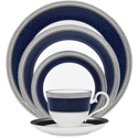 Noritake Odessa Cobalt Platinum Place Setting