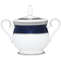 Noritake Odessa Cobalt Platinum Sugar Bowl with Lid