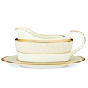 Noritake White Palace Gravy Boat with Tray