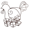 Pfaltzgraff Antiqued Hen Egg Holder