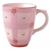 Pfaltzgraff Bubble Gum Cupcake Cafe Plaid Floral Coffee Mug